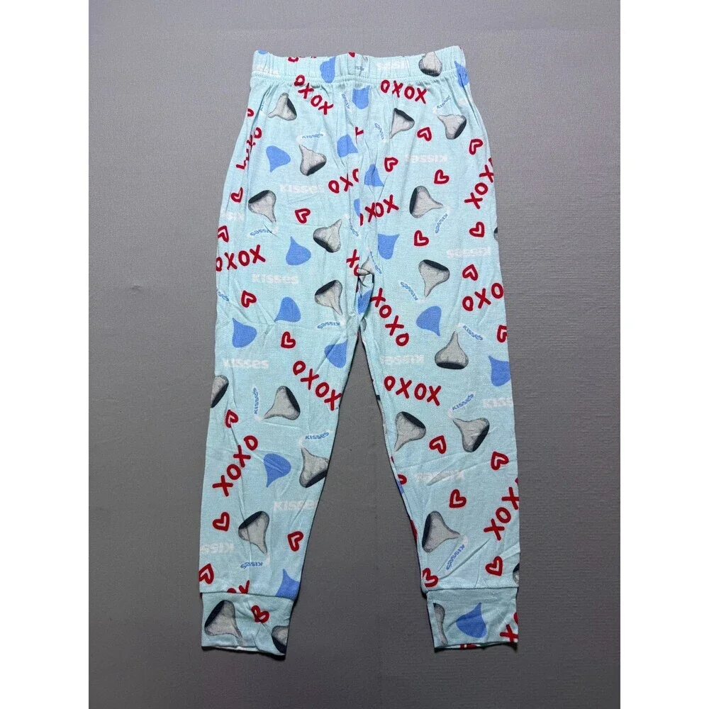 NWOT Hershey's Kisses Character Valentines Adorable 2-Piece Pajamas Kids 4 Blue
